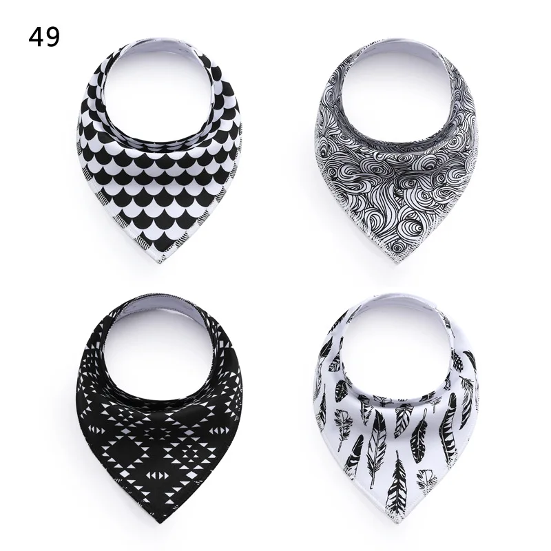 4 шт./лот хлопковые детские нагрудники для мальчиков и девочек треугольные милые