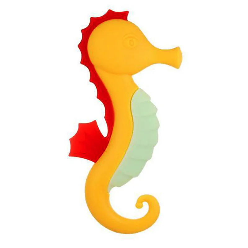 

Baby Teeth Molar Rod Seahorse to Bite The Teether Safty Baby Teether Food Grade Cartoon Hippocampus Teething Nursing Silicone