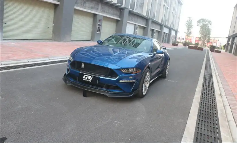Mustang GT углеродное волокно автомобильный передний бампер гоночные решетки решетка Вокруг Накладка для Ford Mustang