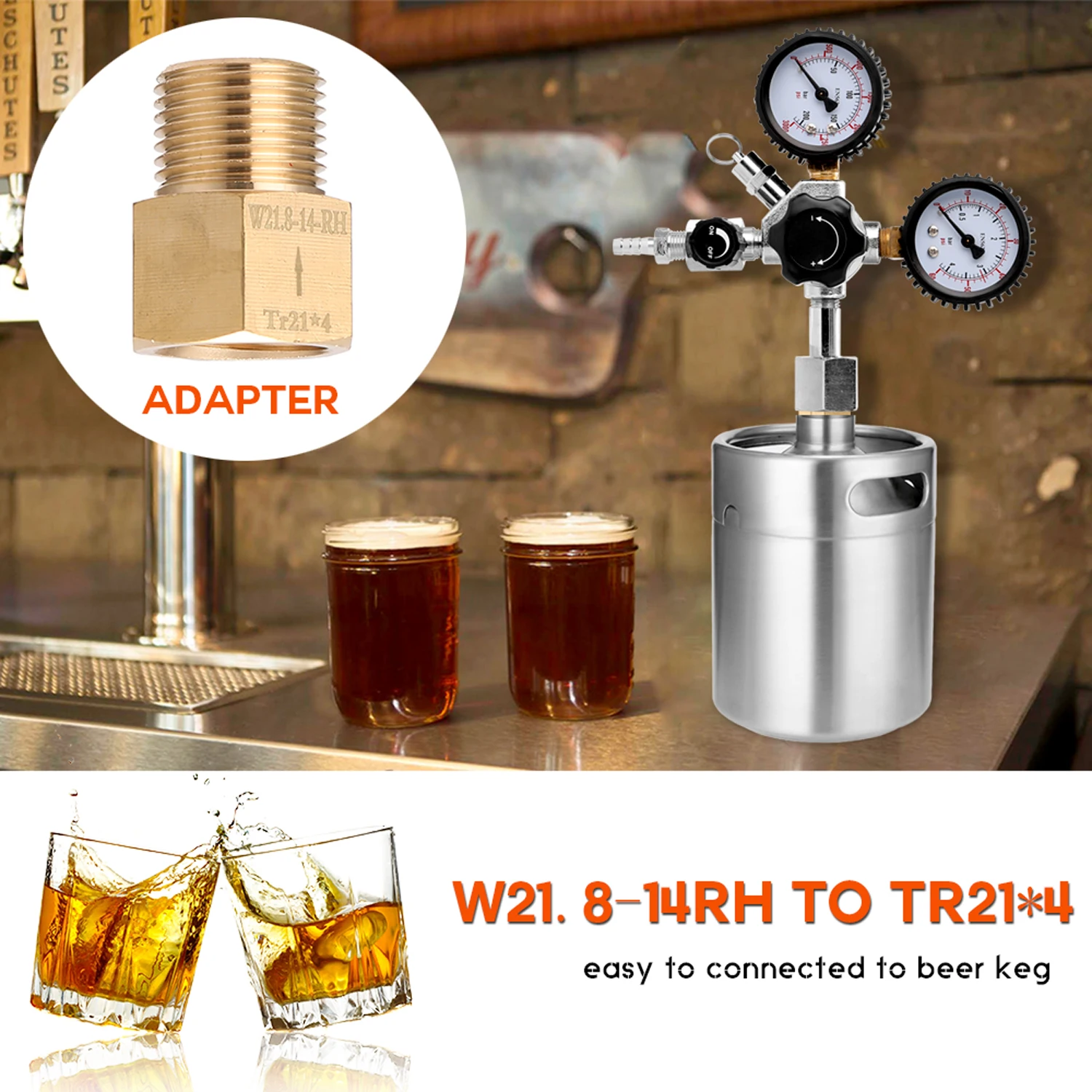 

CO2 Regulator Pressure Relief Valve Beer Keg Regulator Bubble Counter Fine-Tuning Valve CO2 Reaction Control System