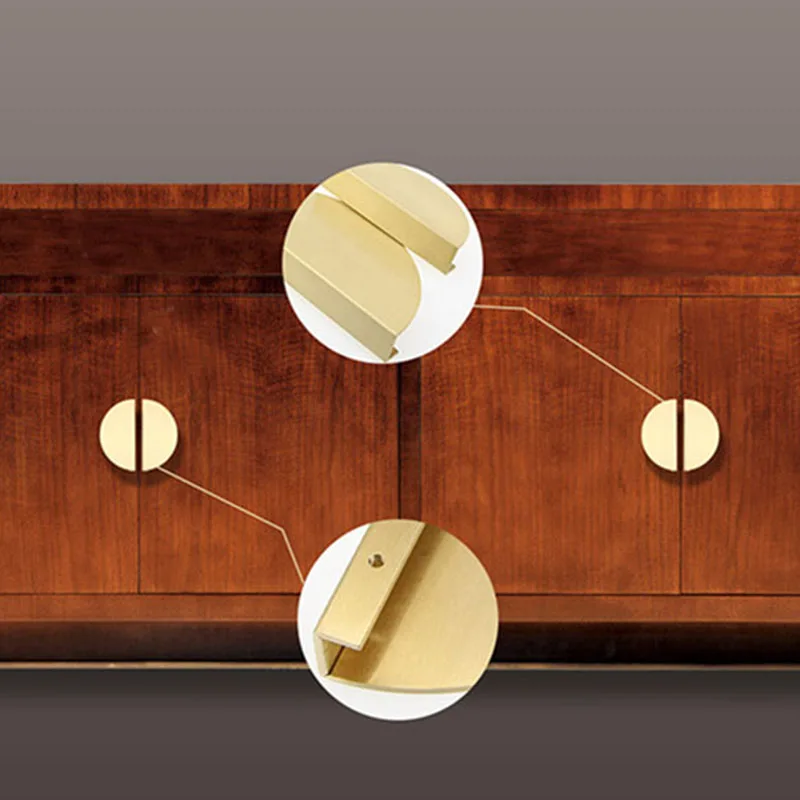 CSS 1 Набор полукруглых твердых латунных ручек шкафа и Ящика мебели ручки книжного