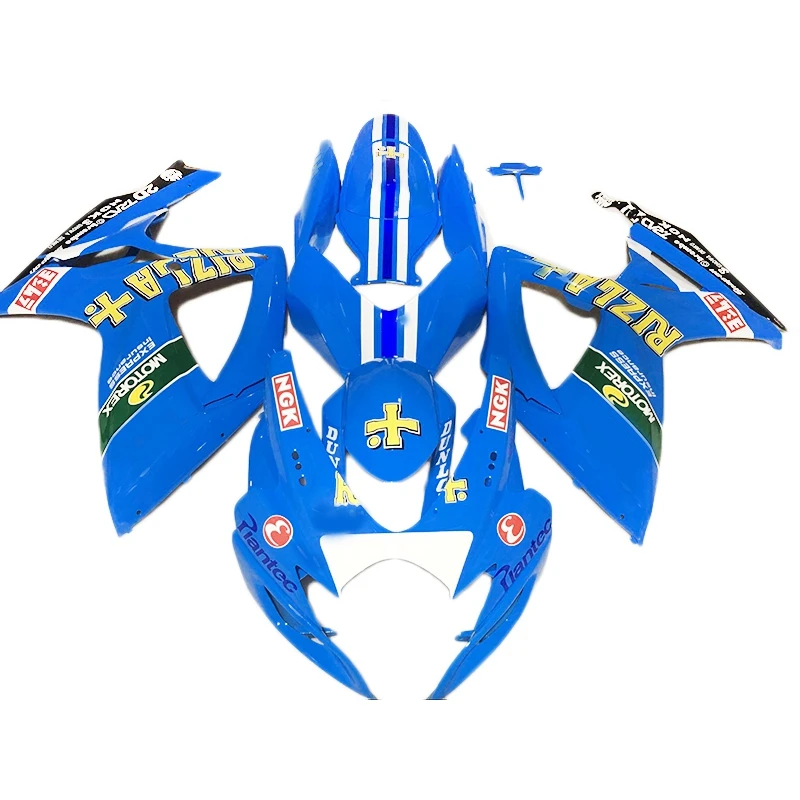 

Комплекты обтекателей для мотоциклов 100%, подходят для Suzuki GSXR600 2006, сине-желтые Обтекатели для инъекций модели 2006 07 GSXR750 2007 K6 ZE21