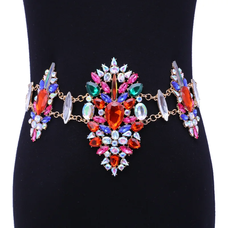 Новая Сексуальная дизайнерская Роскошная кристальная цепочка для тела модная