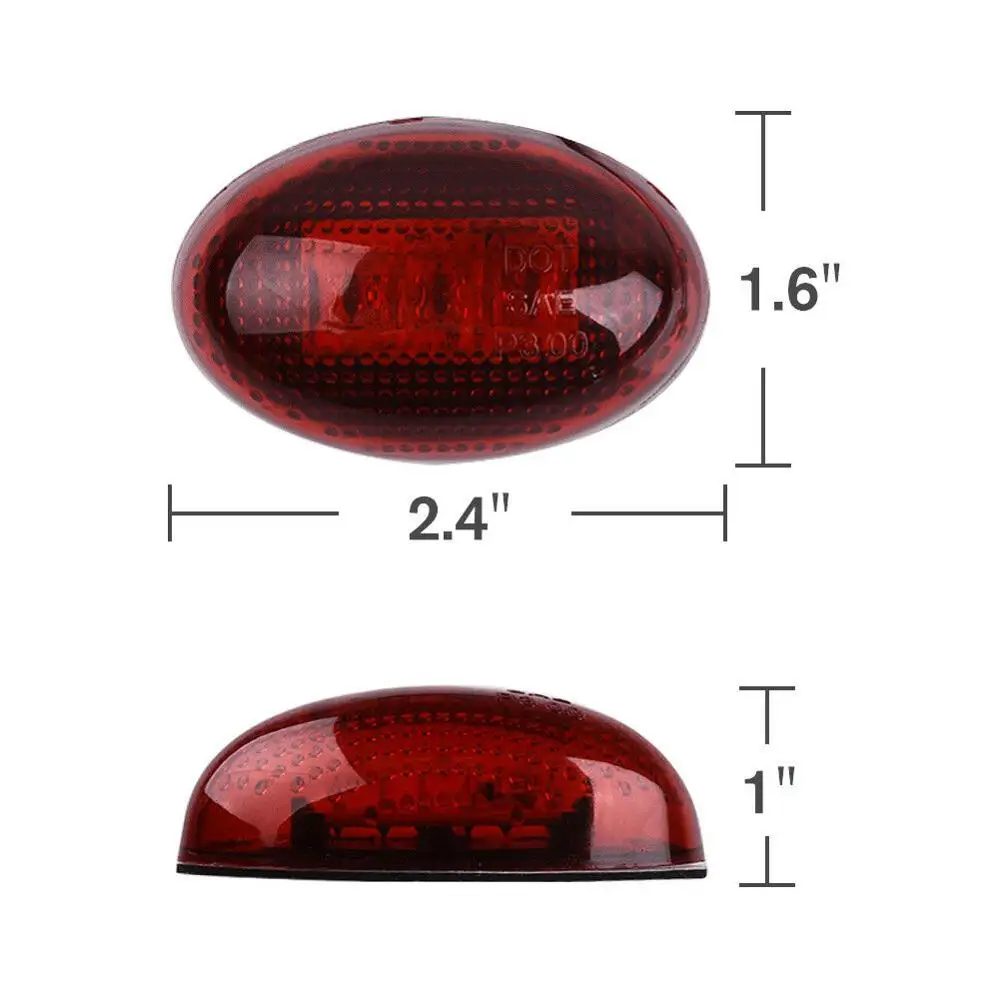FEEDOPAL 2Pcs LED Dually Bed Front/Rear Side Marker Light Fender Lamp Amber Or Red Color Shell For 1999-2010 Ford F150 F350 | Автомобили и