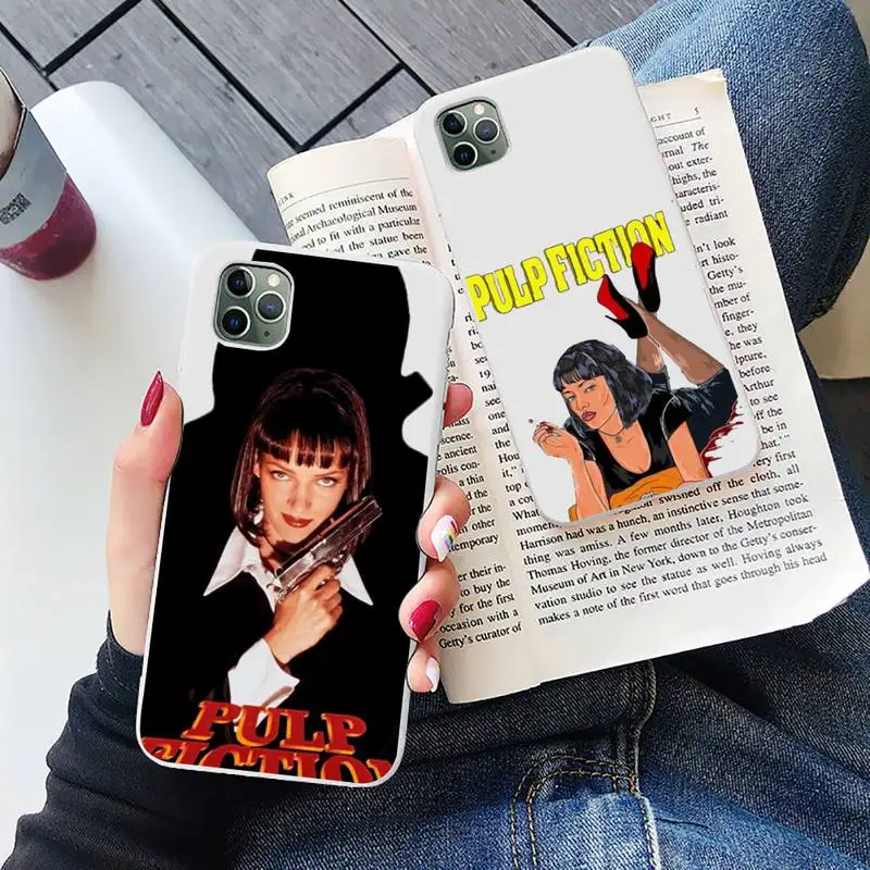 

movie ever made Pulp Fiction Phone Case Candy Color for iPhone 6 6S 7 8 11 12 XS X SE 2020 XR mini pro Plus MAX funda