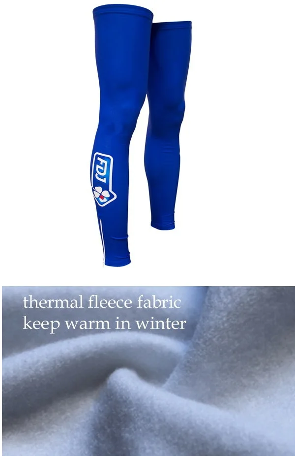 WINTER FLEECE THERMAL 2015 2016 FDJ PRO TEAM 2 COLOR CYCLING JERSEY LEG WARMERS SUN UV PROTECTION LEGWARMER ONE PAIR SZIE XS-4XL | Спорт и