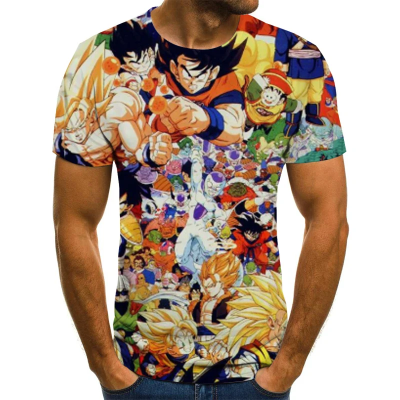 

Neue 3D gedruckt T-shirts Lustige Cartoon T hemd mnner frauen unisex casual T-shirt sommer Starke Sohn Goku tops