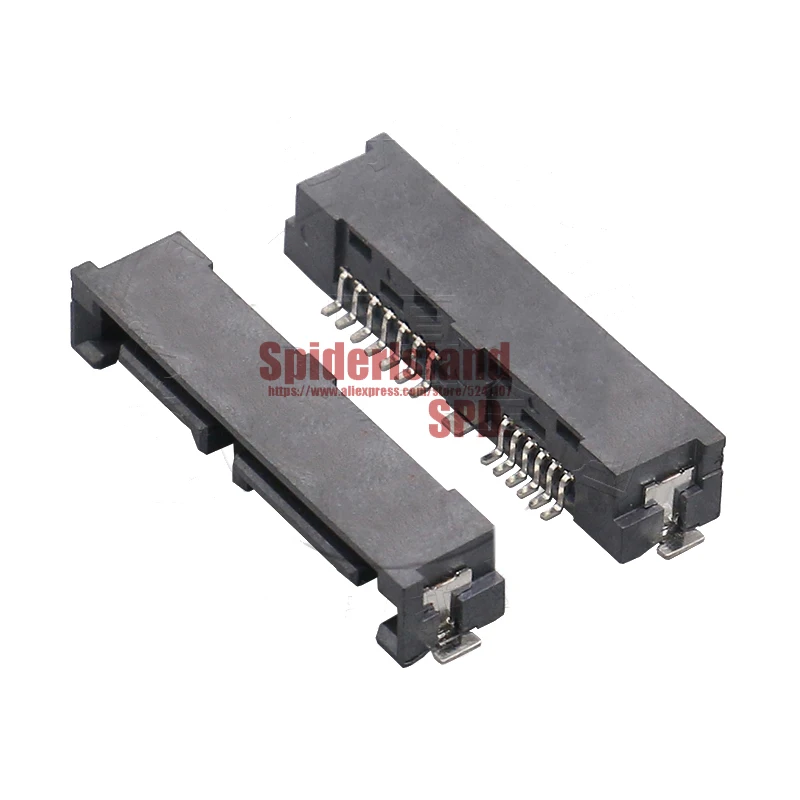 Billig 500 Stücke/1000 Stücke SATA 7P + 15PIN Männlichen Typ A SMT Mit Konvexen Kunststoff Säule Fuß SATA 22P Buchse Stecker Für Schweiß Motherboard