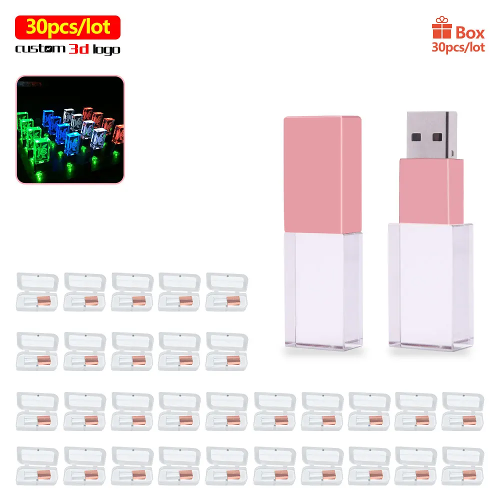 Флэш накопитель с кристаллами USB 2 0 4g 64 ГБ 32 16 128 ГБ|USB флэш-накопители| |