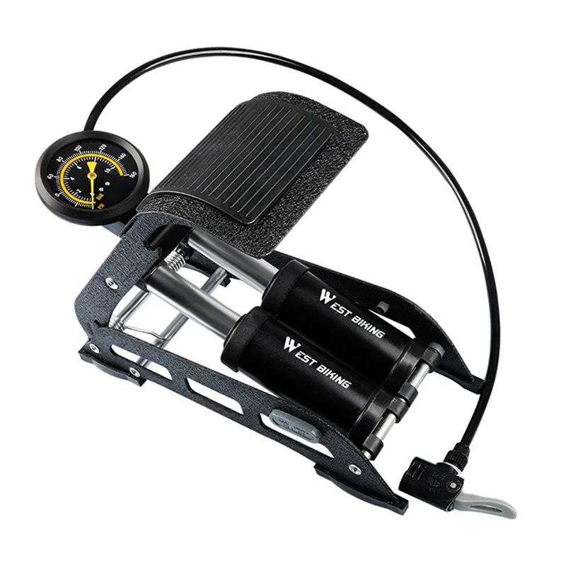 

WEST BIKING Foot Pump High Pressure Portable Basketball Bicycle Pump Electric Bicycle Car Air Pump Daily Inflator Bike
