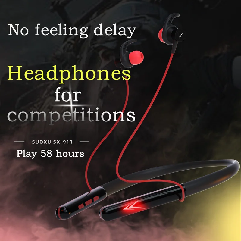 

Bluetooth wireless headset 5.0 game no delay sports