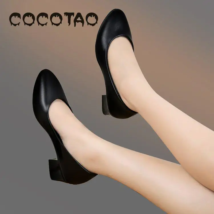 Для работы с профессиональной обувью Черные женские туфли для интервью Удобные