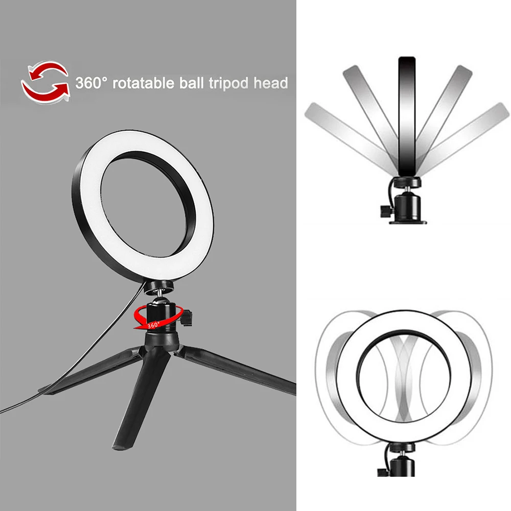 Dozzlor 26 см затемняемый холодный теплый светодиодный студийный кольцевой