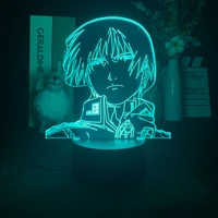 anime fullmetal alchemist roy mustang 3d night light alarm clock base colorful lamp room decoration teenager bedside lamp gift