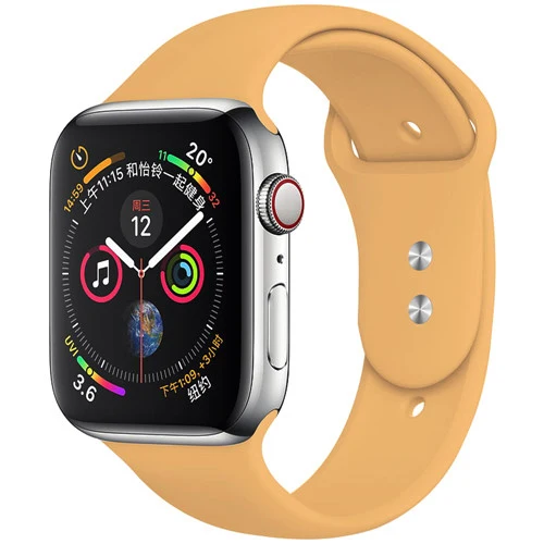 walnut 6 Спортивный ремешок для Apple Watch ремешок 44 мм 40 4 3 iwatch ремешок 42 мм 38 мм силиконовый pulseira ремешок для часов Браслет Apple watch 5 ремешок 44 мм - Цвет ремешка: walnut 6