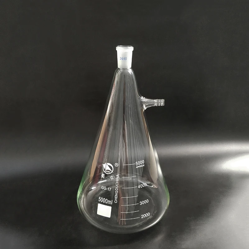 Фильтрующая колба с боковой трубкой емкость 5000 мл заземляющим горлышком 24/40