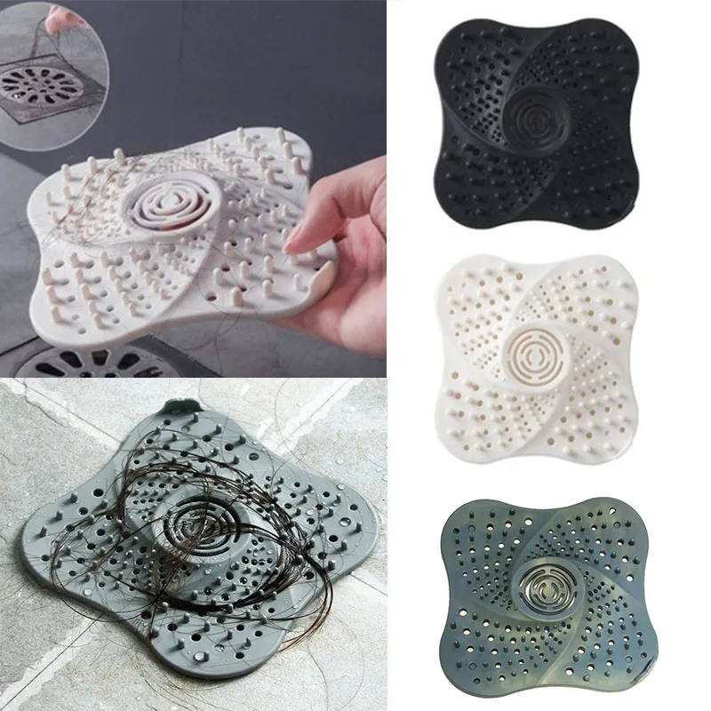 

Силиконовое ситечко для раковины, для кухни, ванной комнаты, антиблокирующий фильтр, крышки для душа, напольные сливные аксессуары для кухн...
