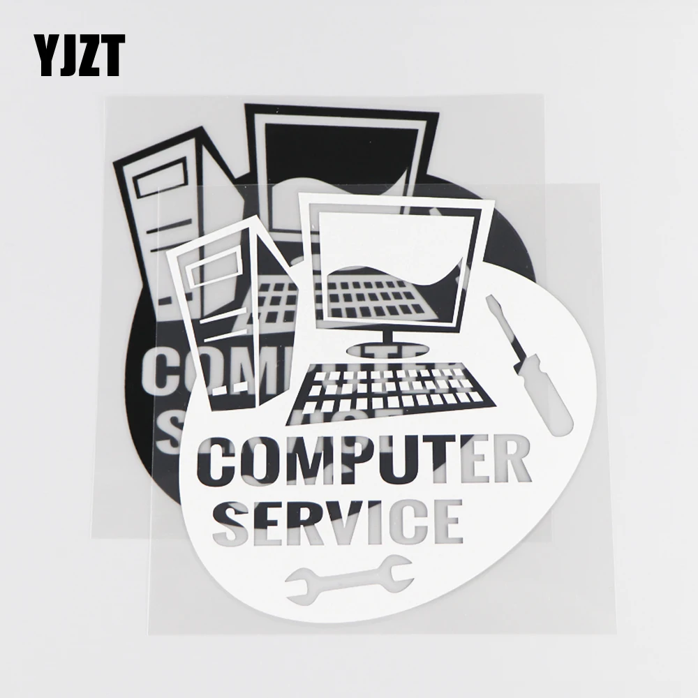 YJZT 14 9 × см Виниловая наклейка на машину с компьютерным обслуживанием забавным