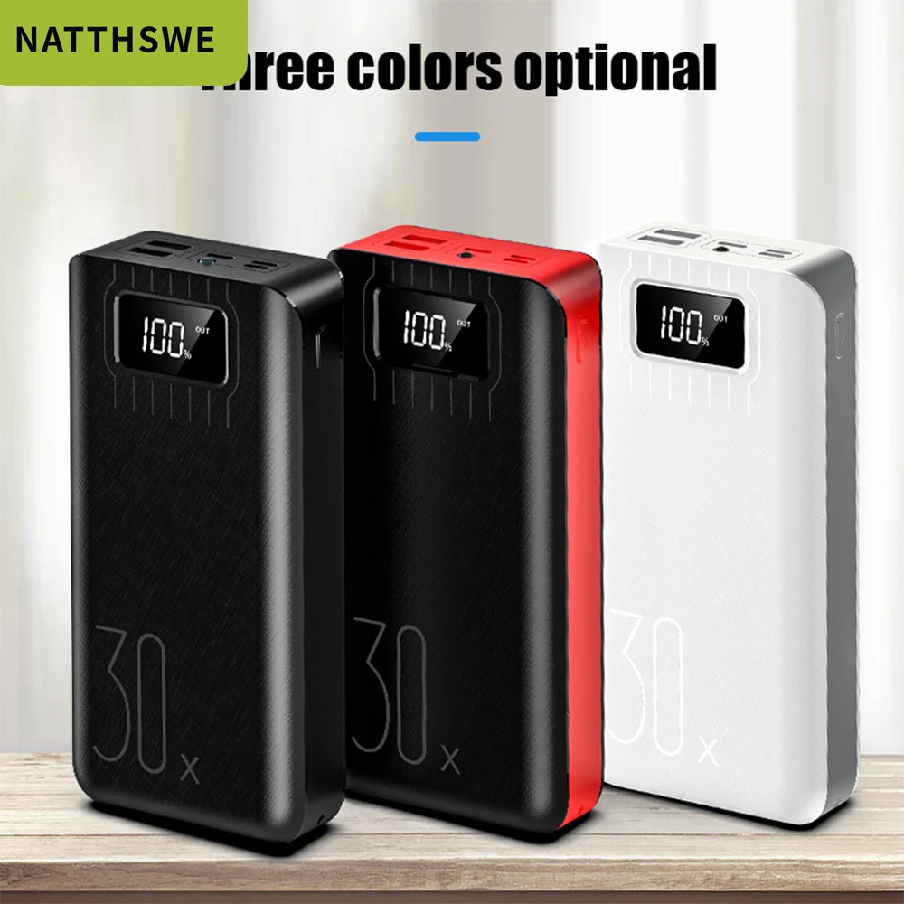 Портативный внешний аккумулятор NATTHSWE 30000 мА/ч для всех смартфонов Xiaomi, внешний аккумулятор, быстрая зарядка, внешний аккумулятор