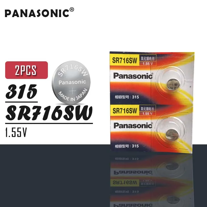 2 шт. оригинальный Panasonic 7 8*1 6 мм 1 55 в SR716SW Серебряный оксид батарея для часов 315 V315