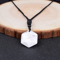 natural white turquoise amethysts star of david necklaces for women amulet wealth men natural stone pendant necklaces