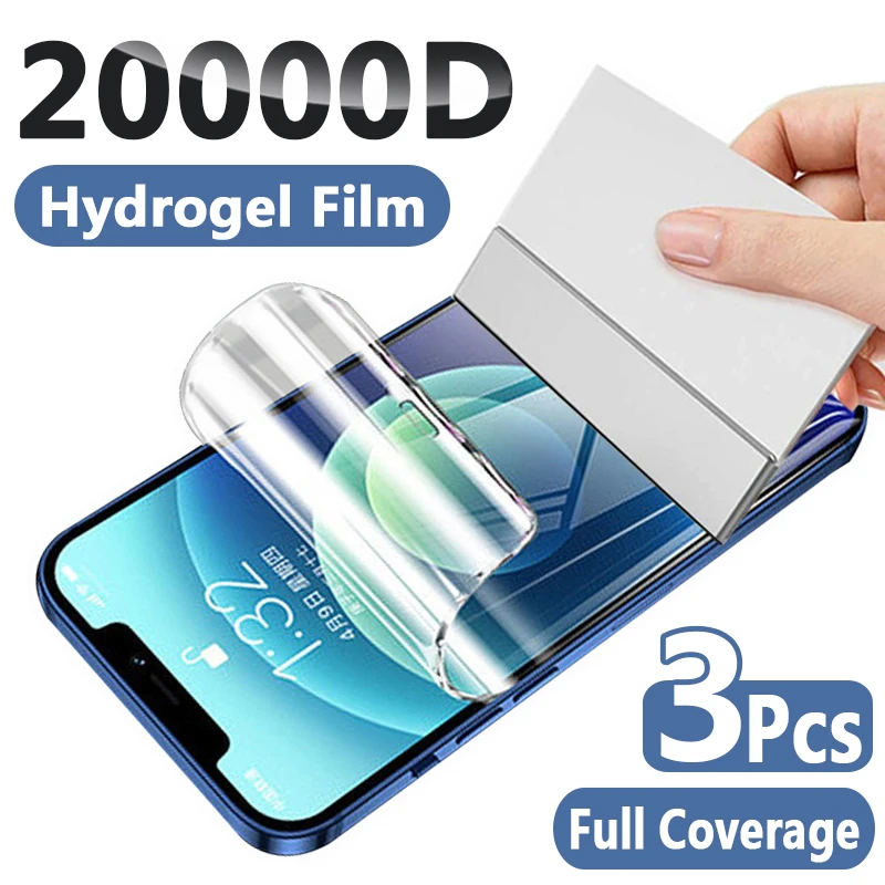 

Full Cover Hydrogel Film Screen Protector For iPhone 11 12 13 Pro Max Mini XR XS Max Soft Protective Film For iPhone 7 8 Plus SE