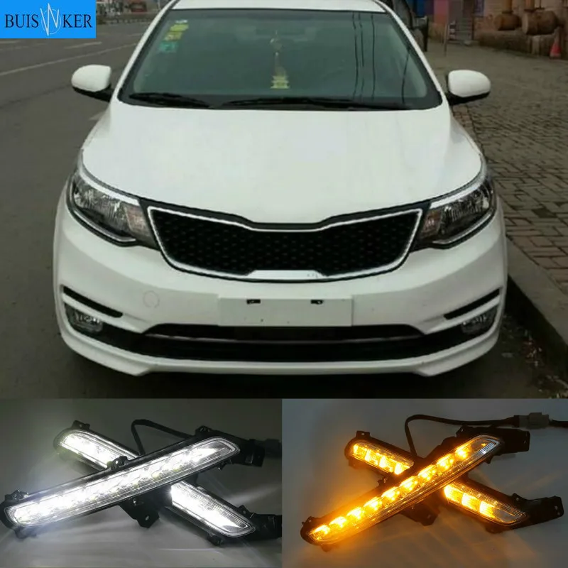 2 шт. для KIA RIO K2 2015 2016 супер яркий автомобильный Стайлинг DRL Дневной светильник