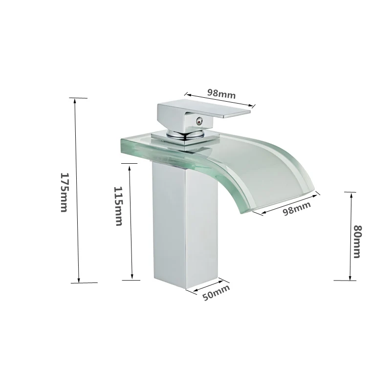Стеклянный смеситель для ванной комнаты раковины настенный воды водопроводные