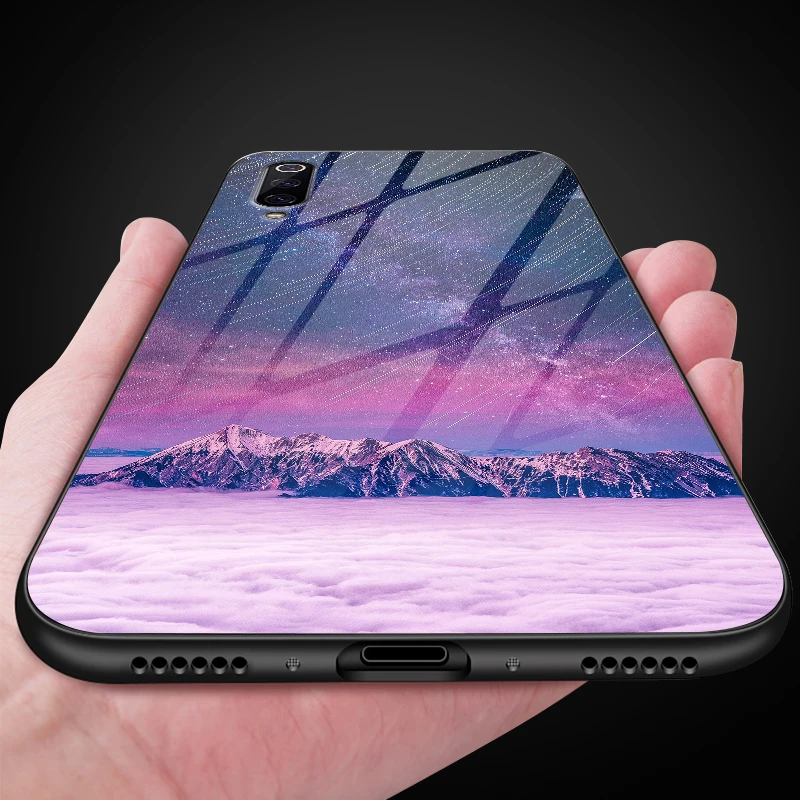 Чехол из закаленного стекла для Xiaomi 5X6X8 9 SE A1 A2 Lite Мягкий чехол ТПУ Redmi Note 4x 5A 6 7 Pro Prime