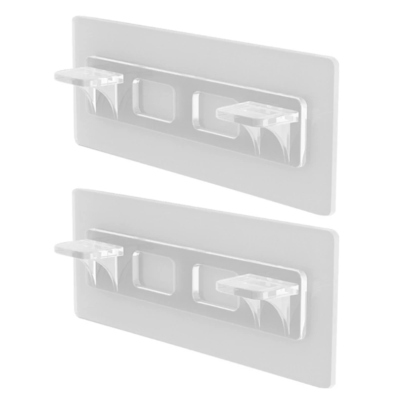 

Shelf Holder Shelf Support Clips Self Adhesive Pegs for Closet Cabinet Shelf Punch Free ​Bracket Storage Shelf