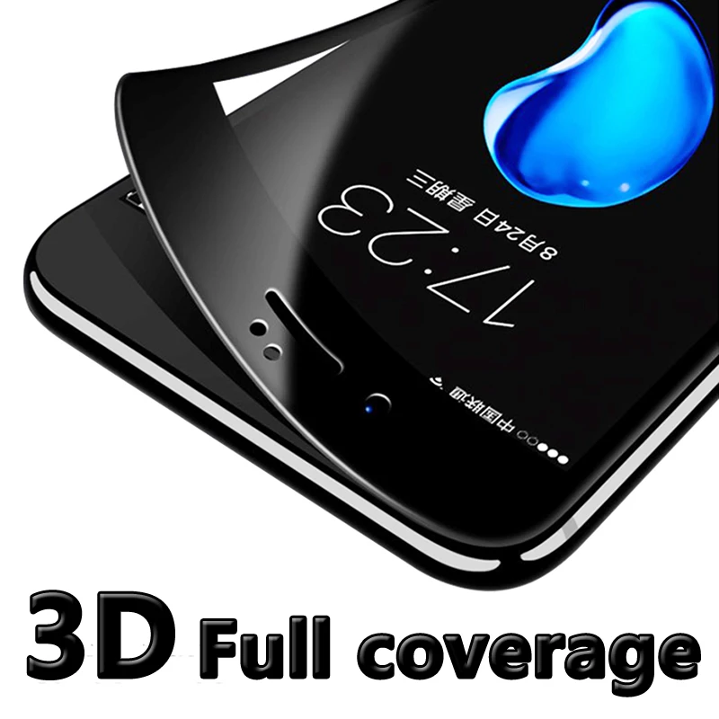 

3D Full Covered Tempered Glass Screen Protector Film for iPhone 11 Pro Max XR XS X SE2 6 6S 7 8 Plus Soft edge Protective glass