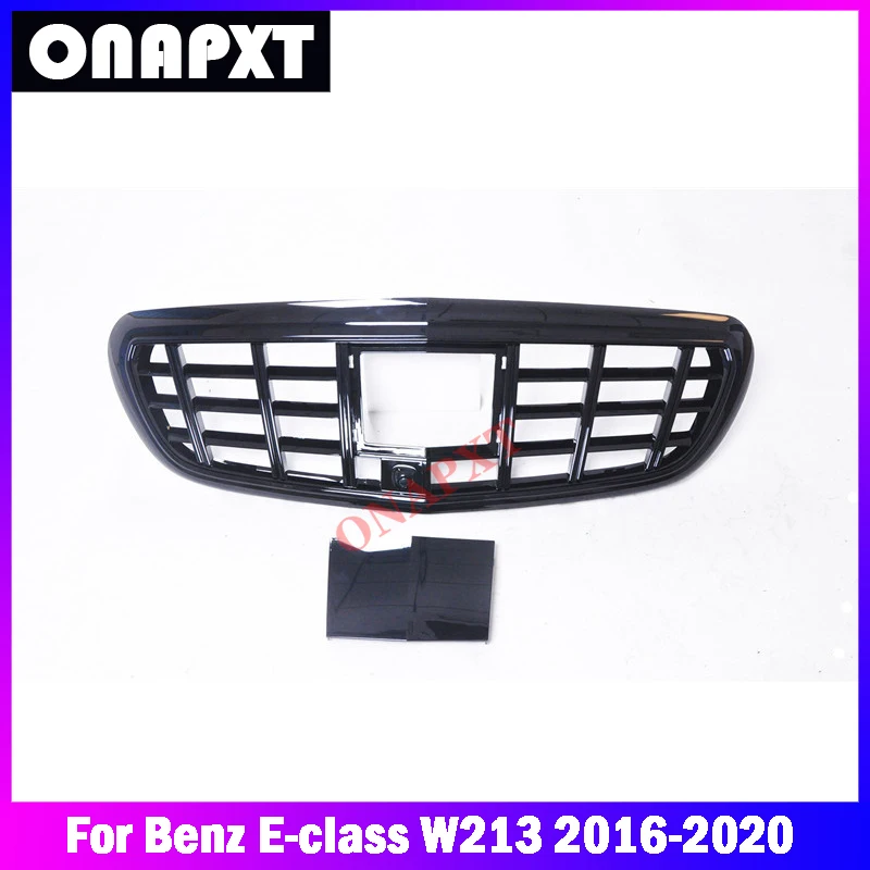 

For Mercedes-Benz E-class W213 Car Plastic Front Bumper Grille Mesh Racing Middle Grill Center to Maybach Vertical Bar 2016-2020
