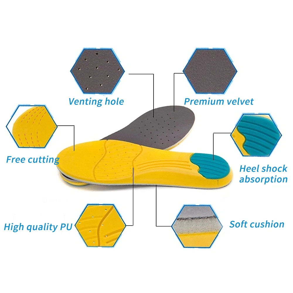 Мягкие спортивные стельки для ухода за ногами подушечки обуви с эффектом памяти
