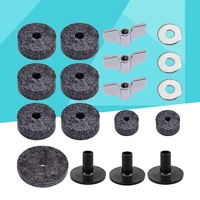 18 in 1 drum cymbal accessory set cymbal felt washers cymbal sleeves wing nuts hi hat felts grey