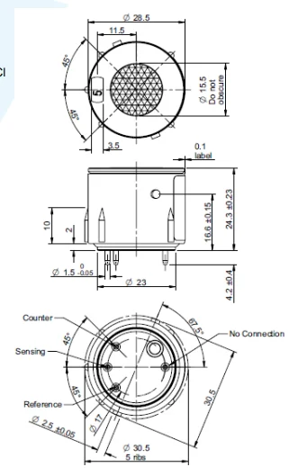 1 шт. встроенный датчик диоксида серы в Великобритании