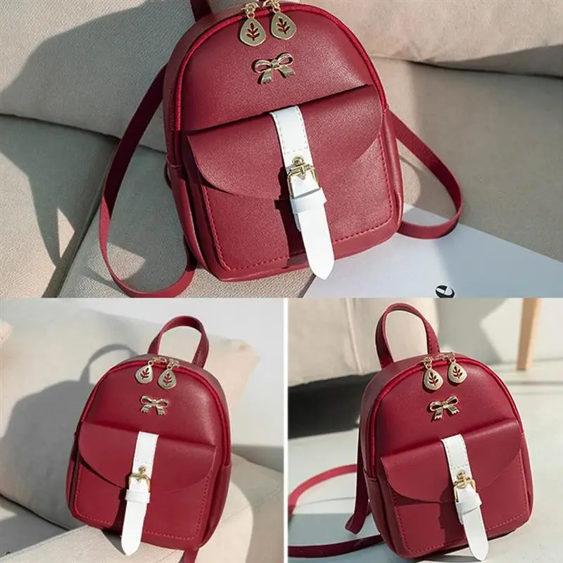 Мини рюкзак из искусственной кожи для девочек модная маленькая сумка на плечо с