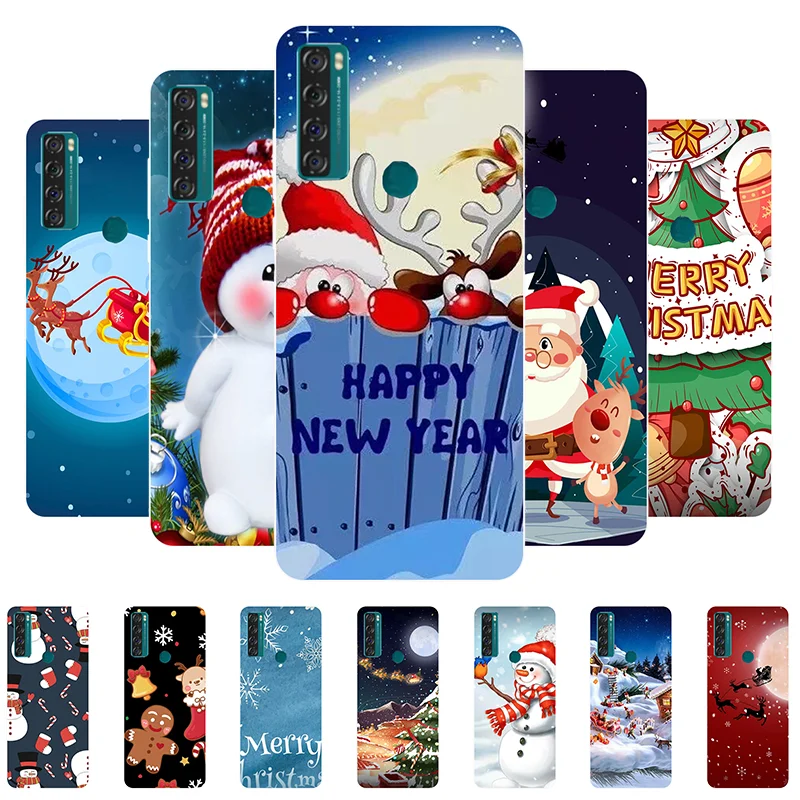 

Christmas Case For TCL 20 SE Case Cover Soft Silicone Bumper For TCL 20 SE Phone Case Fundas for TCL 20SE Back Cover Case