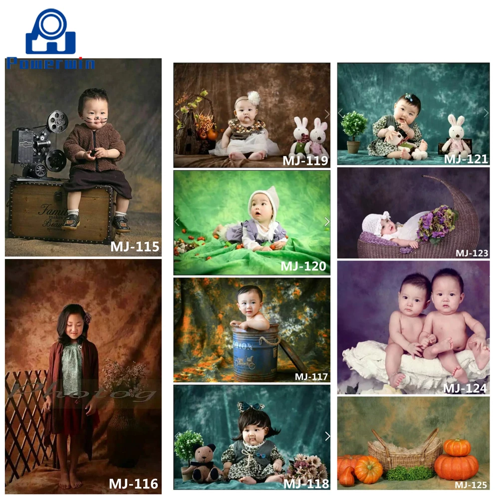 Хлопковый фон Powerwin для фотосъемки окрашенный галстуком муслиновый фотостудии