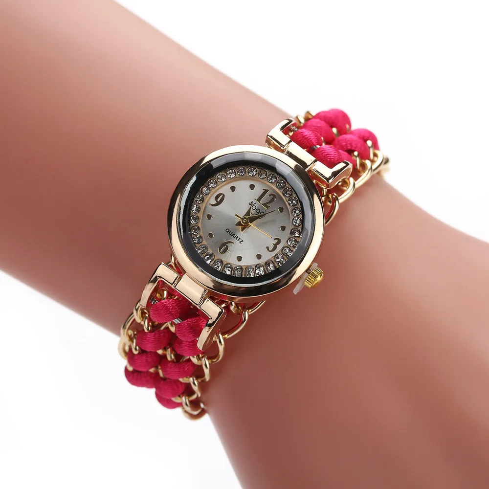 

Women Knitting Rope Watches Chain Winding Analog Quartz Movement Wrist Watch Hand rope Watch Adjustable Fashion Elegant NEW
