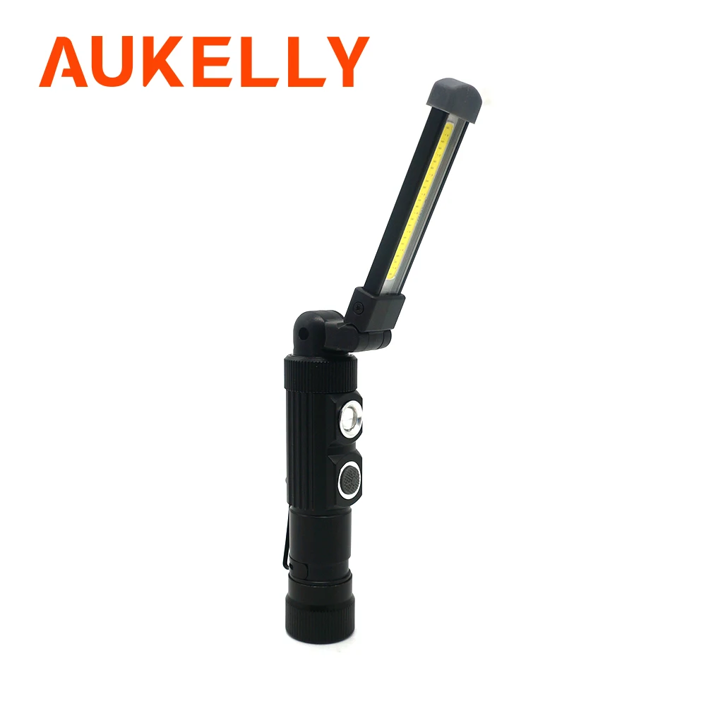Aukelly COB фонарь с зарядкой от USB портативный 5 режимов работы магнисветильник