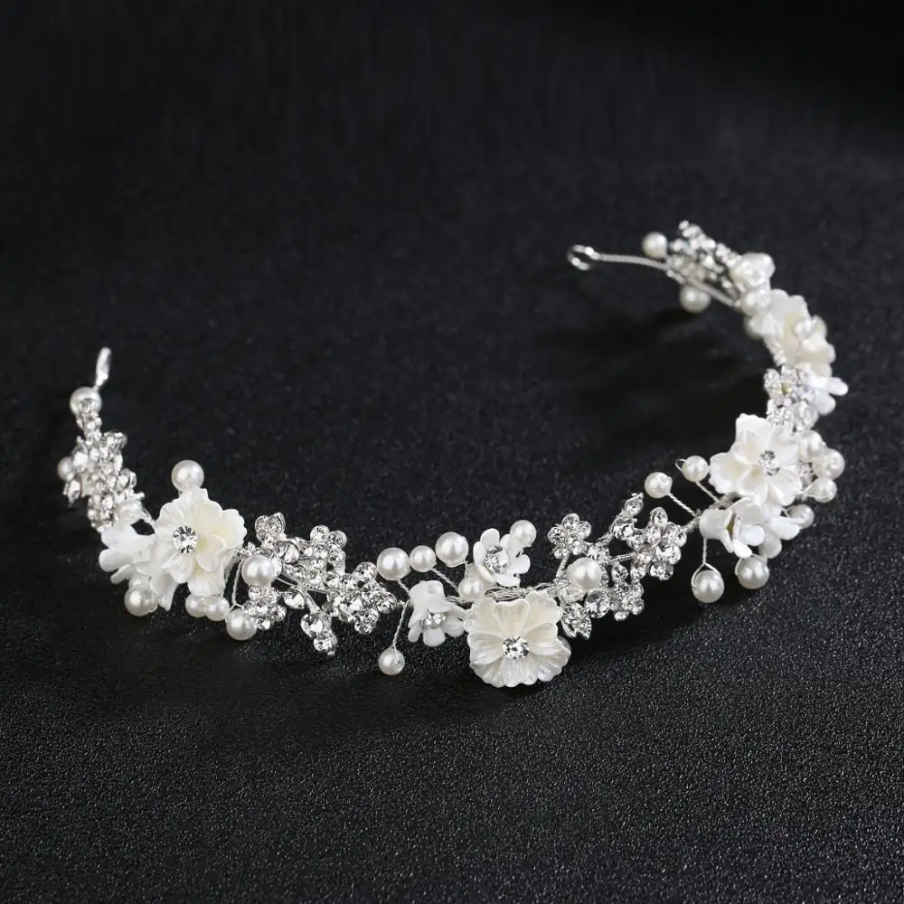 Женский ободок с жемчужинами CC Свадебный аксессуар для волос ручной работы