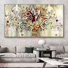 Настенная картина из абстрактного холста Древо жизни, скандинавские плакаты и принты Густава Климта, знаменитые искусства для декора комнаты