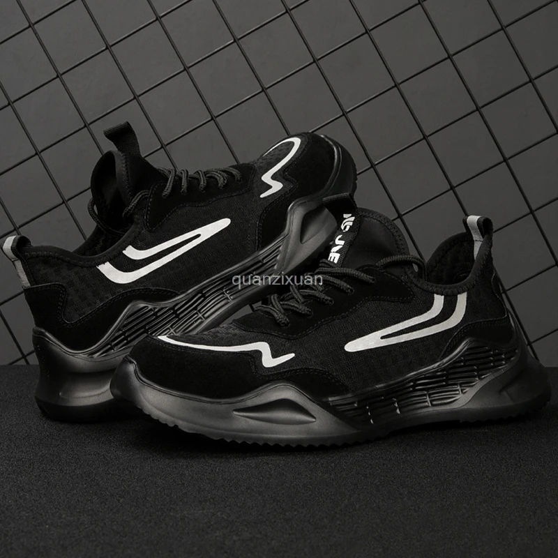 

Summer Safety Shoes Men Indestructible Work Shoes Puncture-Proof Work Sneakers Male Steel Toe Shoes Work Safety Boots 2021 Light