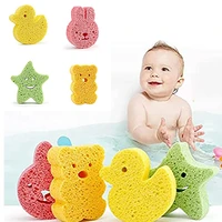 baby sponge for bathing natural kids infants toddler bath shower time cute animal shapes konjac baby bath toys tub sponge
