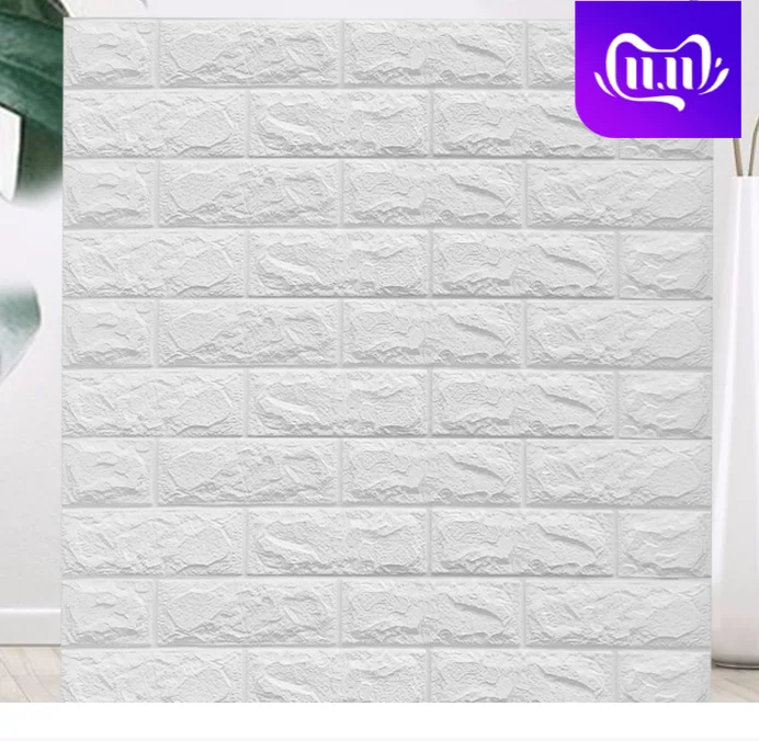 

PE Foam 3D Wall Paper Safty Home Decor Wallpaper DIY Wallpaper Brick Living Room Kids Bedroom Decoration Decorative Sticker
