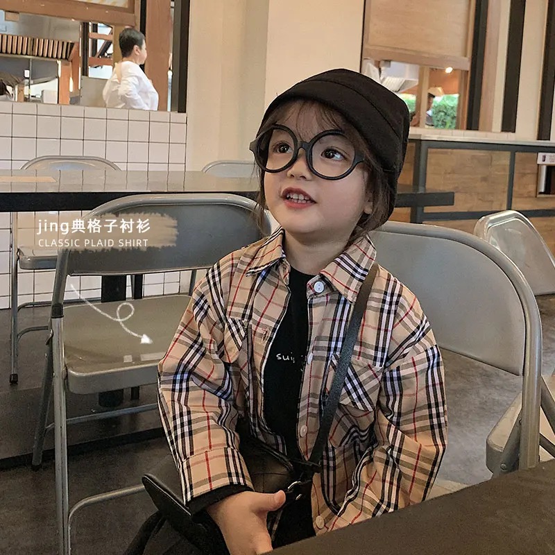 Модная классическая рубашка в клетку для девочек Новинка 2020 года сезон весна