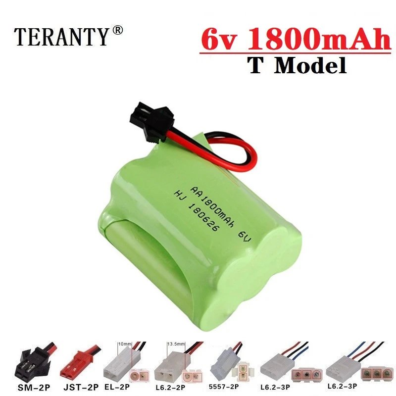 

Upgrade 6v 1800mah NiMH Battery For Rc Toys Cars Tanks Trucks Robots Gun Boats AA Ni-MH 700mah 6v Rechargeable Battery Pack 1PCS