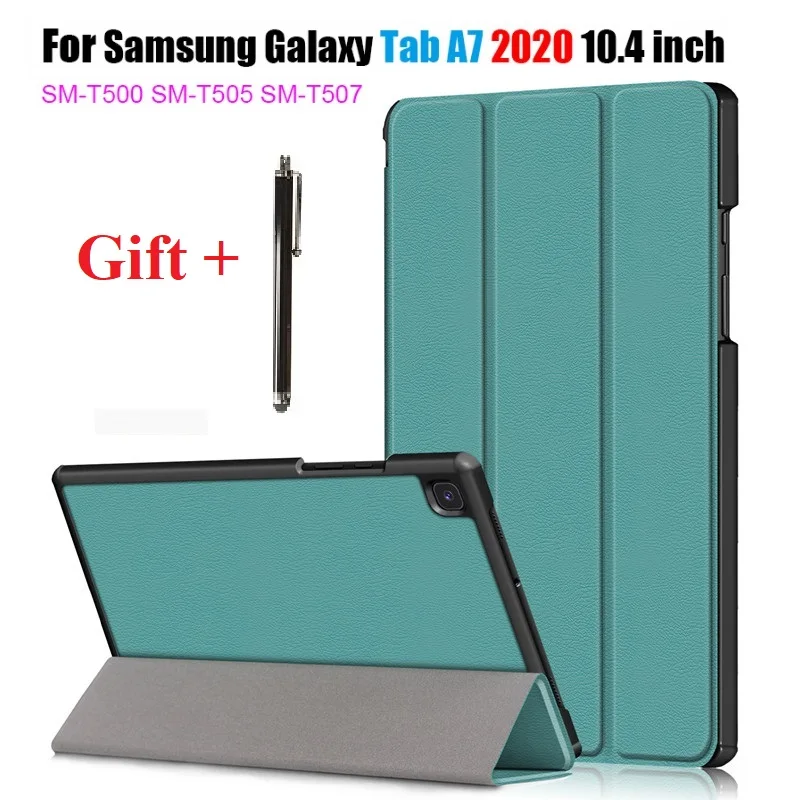 

Чехол для Samsung Galaxy Tab A7 10,4 дюймов 2020 складываются в три раза, с функцией подставки и Защитная крышка для SM-T505/SM-T500/SM-T507 планшет со стилусом