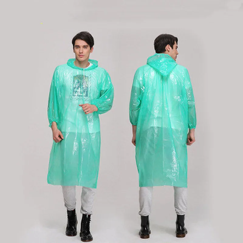 Дождевик для взрослых одноразовый аварийный водонепроницаемый плащ из ткани