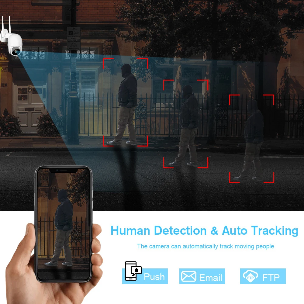 Уличная камера видеонаблюдения с поддержкой Alexa Tuya Smart Camera System автоматическое